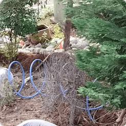 Customer photo of residential outdoor water lines